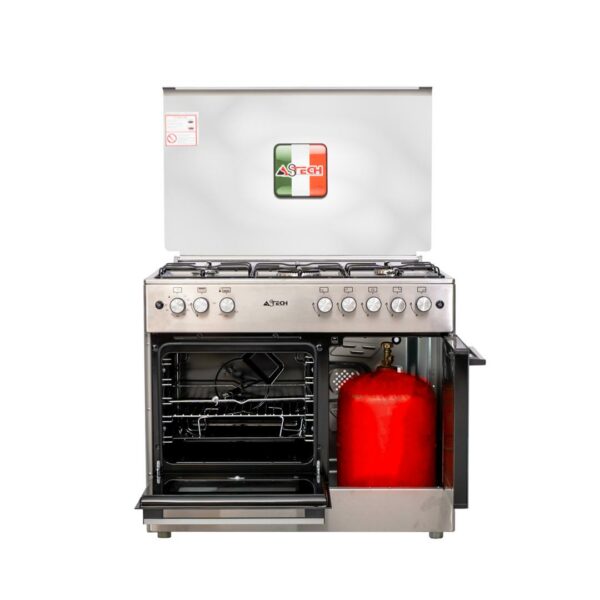 CUISINIÈRE ASTECH CK95BSAR / BOUTEILLE À GAZ 5 FEUX – Image 2